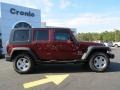 2007 Red Rock Crystal Pearl Jeep Wrangler Unlimited X 4x4  photo #8