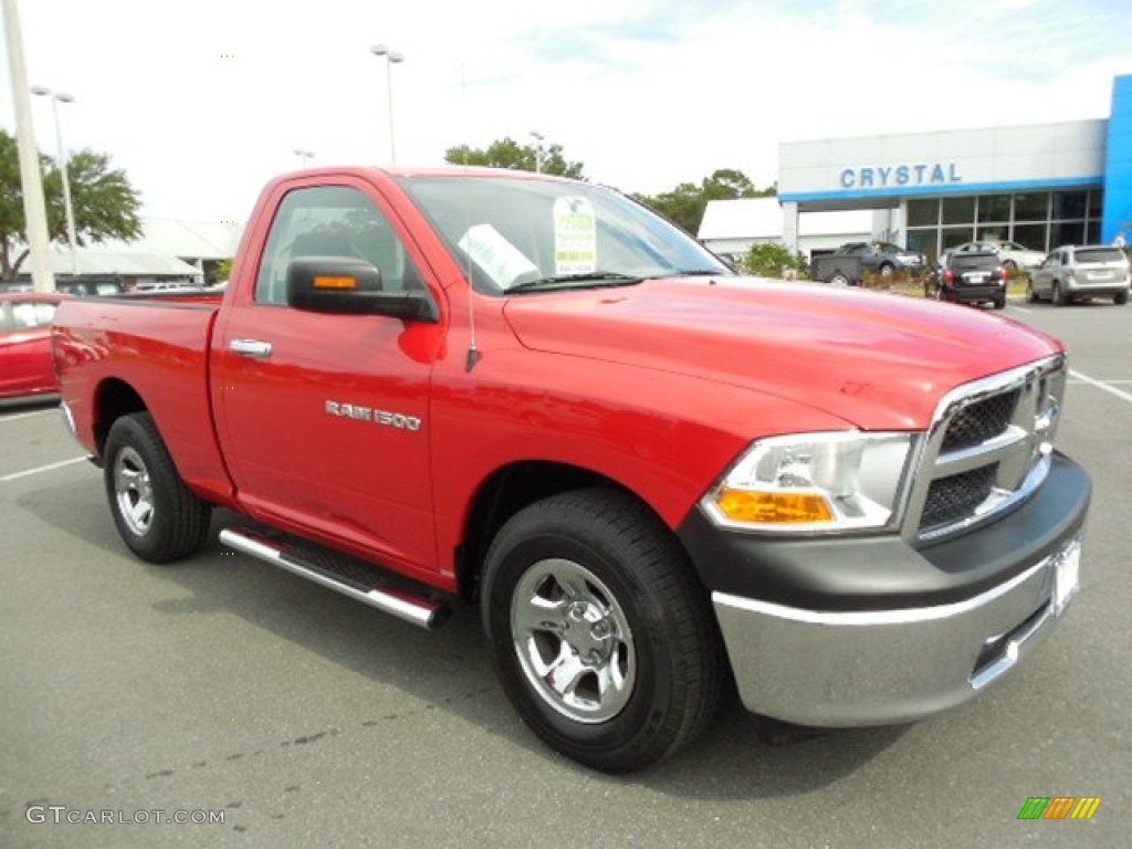 2012 Ram 1500 ST Regular Cab - Flame Red / Dark Slate Gray/Medium Graystone photo #9