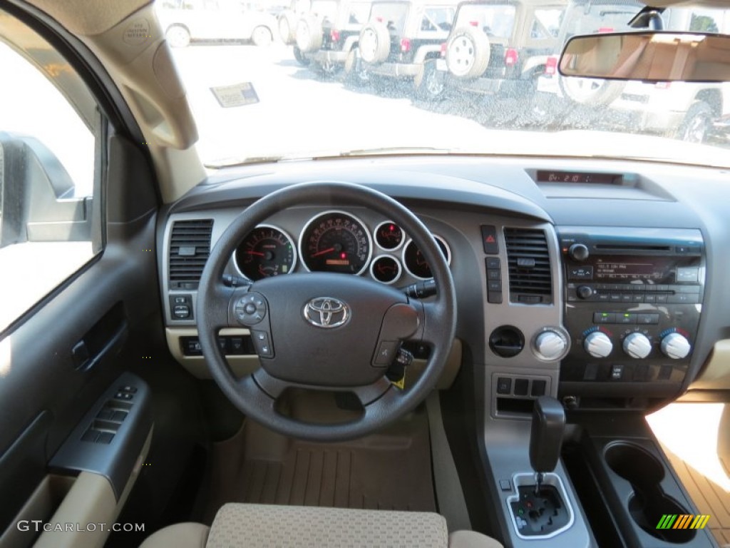 2010 Tundra SR5 CrewMax - Super White / Sand Beige photo #15