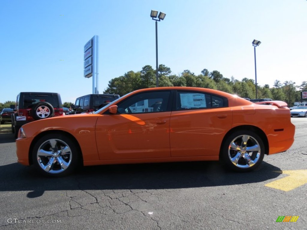 2014 Charger SXT - Header Orange / Black photo #4