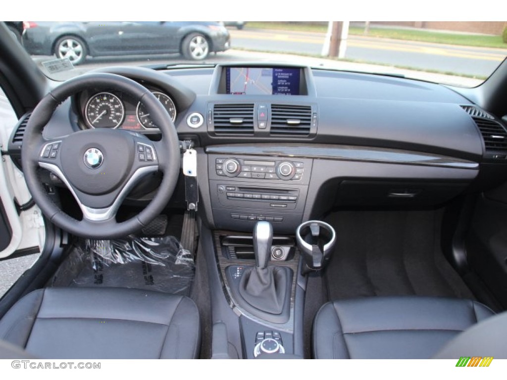 2013 BMW 1 Series 128i Convertible Black Dashboard Photo #87191925