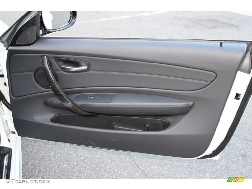 2013 BMW 1 Series 128i Convertible Black Door Panel Photo #87192111
