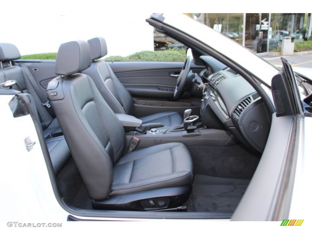 Black Interior 2013 BMW 1 Series 128i Convertible Photo #87192174