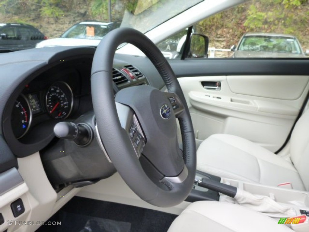 2014 Subaru XV Crosstrek 2.0i Limited Ivory Steering Wheel Photo #87202113