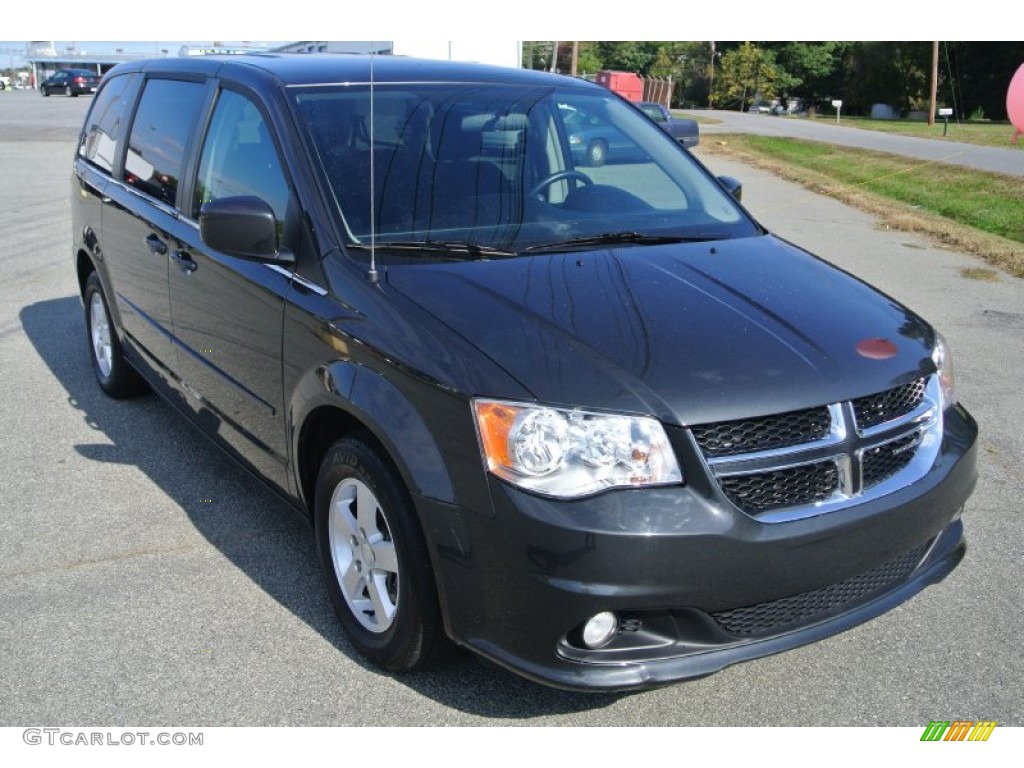 2012 Grand Caravan Crew - Dark Charcoal Pearl / Black/Light Graystone photo #2