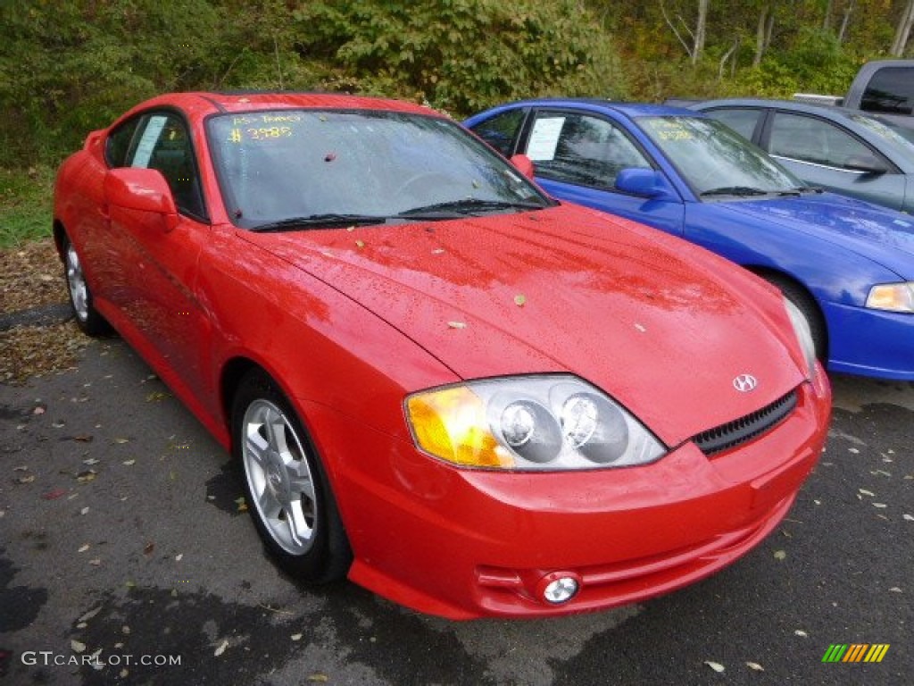 2003 Tiburon  - Rally Red / Black photo #5