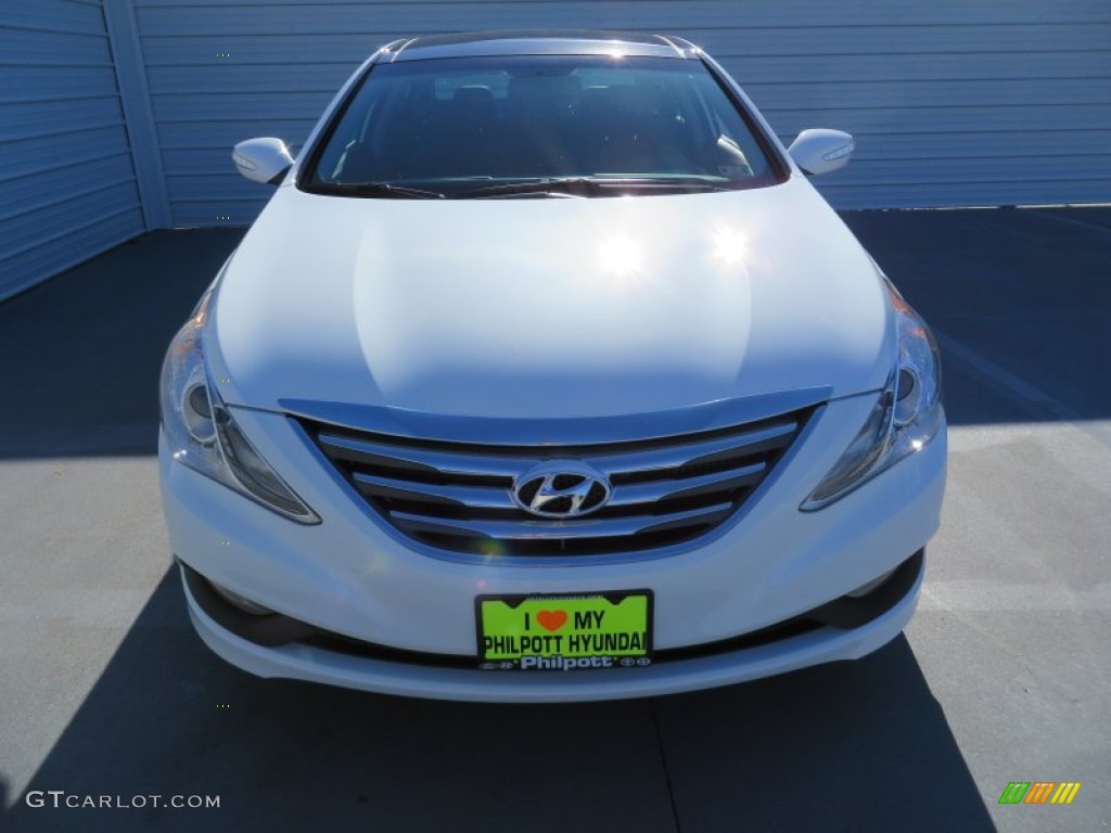 2014 Sonata Limited 2.0T - Pearl White / Gray photo #7