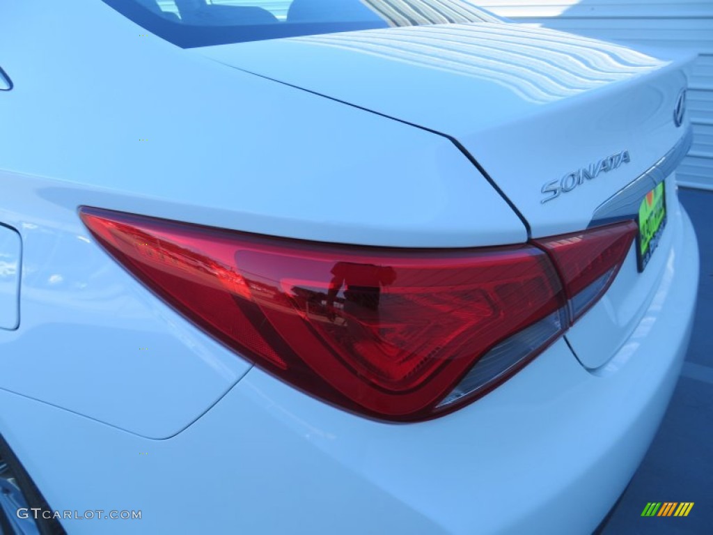 2014 Sonata Limited 2.0T - Pearl White / Gray photo #12
