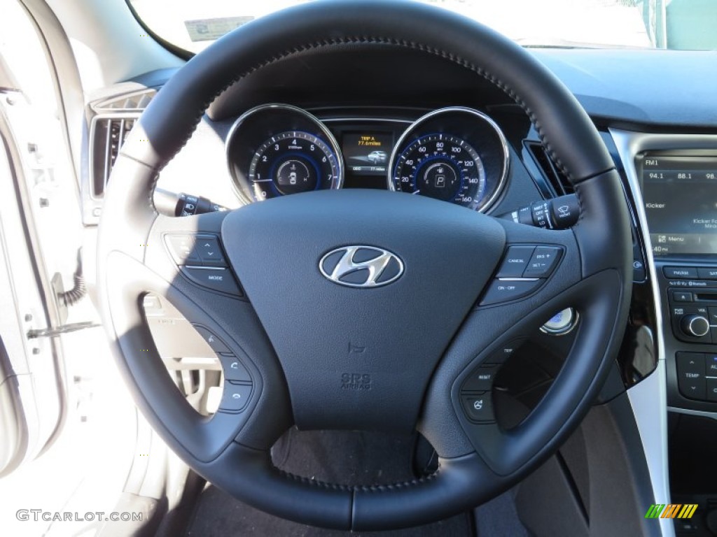 2014 Sonata Limited - Pearl White / Black photo #31