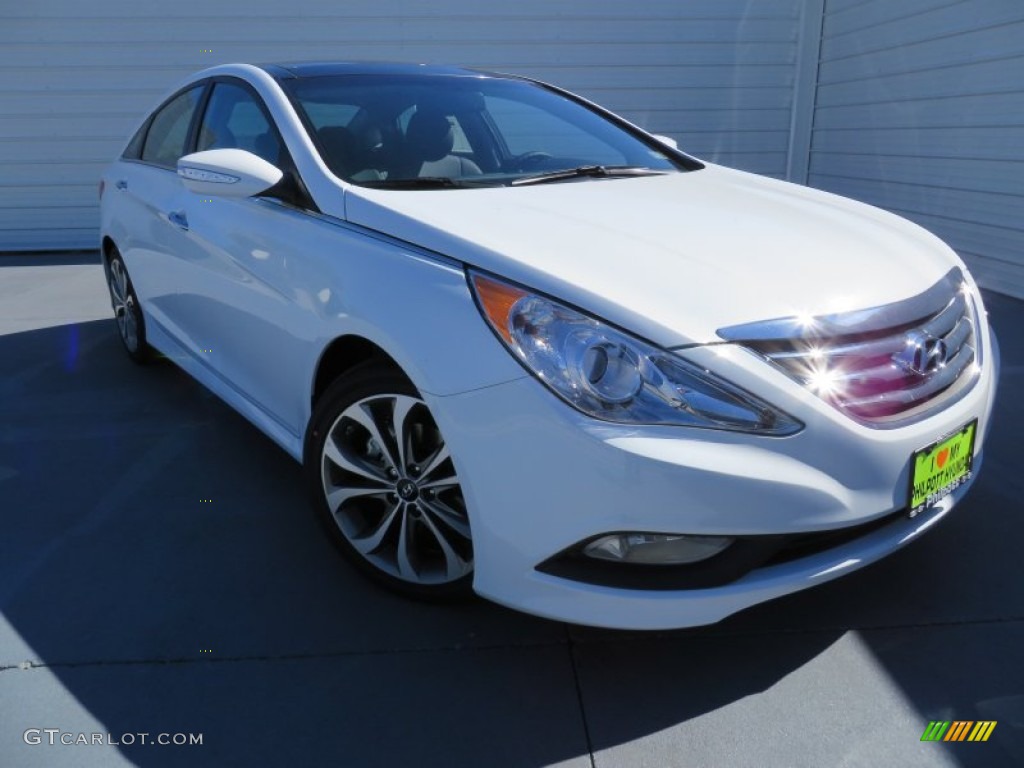 2014 Sonata Limited 2.0T - Pearl White / Black photo #1