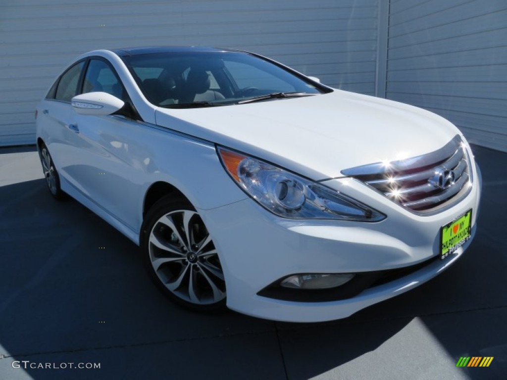 2014 Sonata Limited 2.0T - Pearl White / Black photo #2