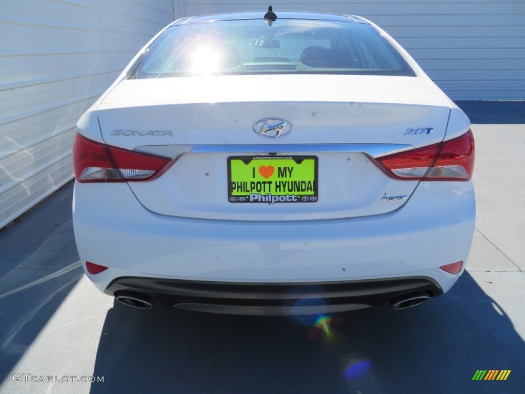 2014 Sonata Limited 2.0T - Pearl White / Black photo #5