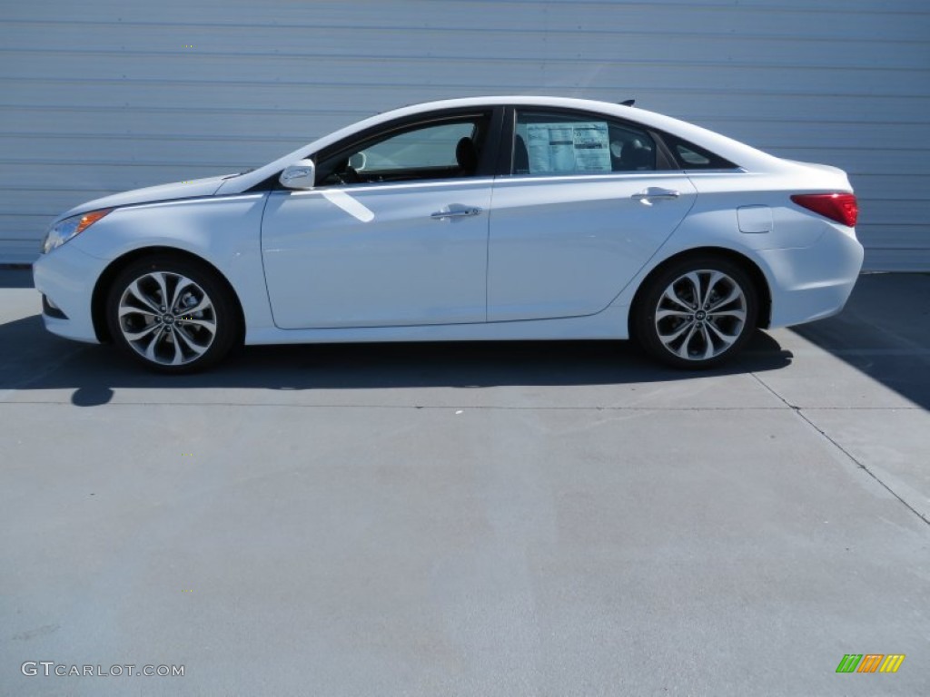 2014 Sonata Limited 2.0T - Pearl White / Black photo #6
