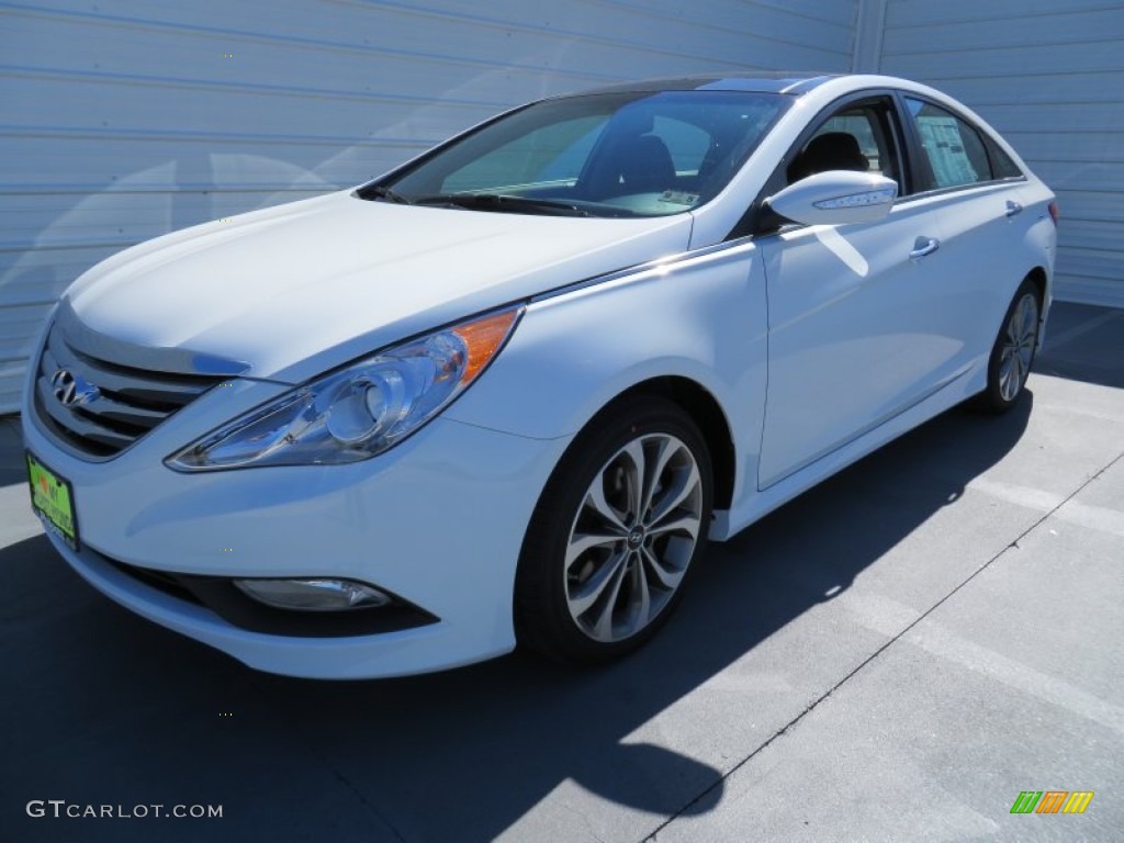 2014 Sonata Limited 2.0T - Pearl White / Black photo #7