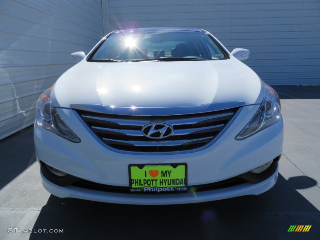 2014 Sonata Limited 2.0T - Pearl White / Black photo #8