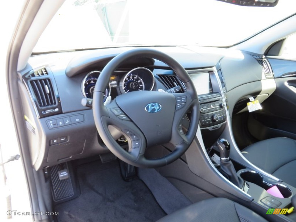 2014 Sonata Limited 2.0T - Pearl White / Black photo #25