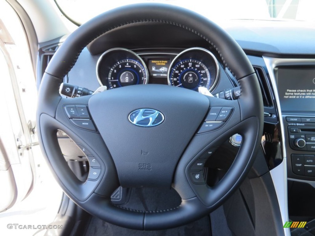2014 Sonata Limited 2.0T - Pearl White / Black photo #31