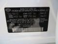 JR: Pearl White 2014 Hyundai Sonata Limited 2.0T Color Code