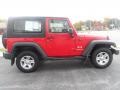 2008 Flame Red Jeep Wrangler X 4x4 Right Hand Drive  photo #2