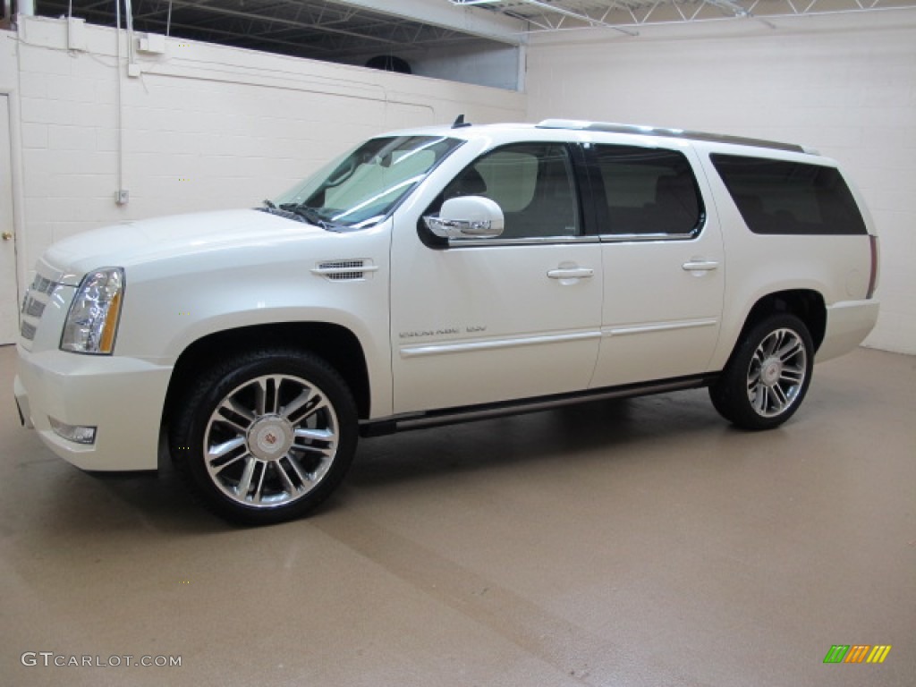White Diamond Tricoat 2013 Cadillac Escalade ESV Premium AWD Exterior Photo #87209217