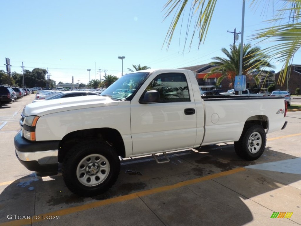 2006 Silverado 1500 Work Truck Regular Cab 4x4 - Summit White / Dark Charcoal photo #5