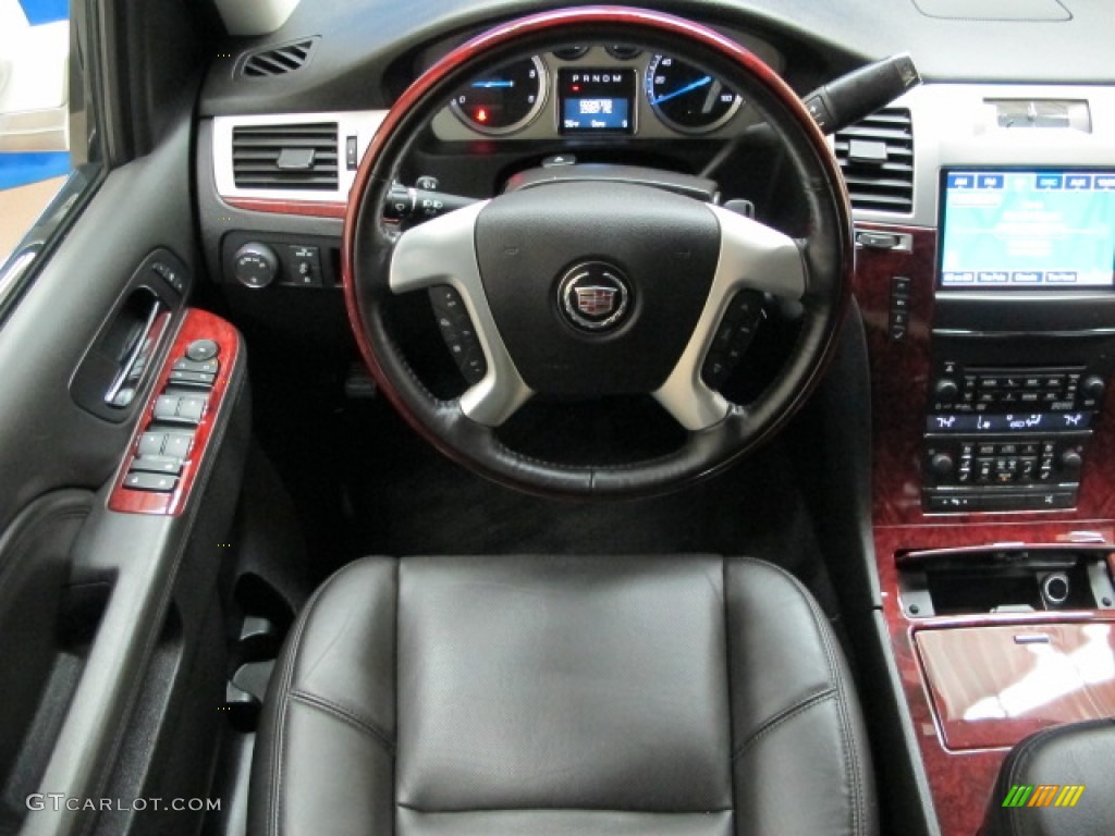 2013 Cadillac Escalade ESV Premium AWD Ebony Steering Wheel Photo #87209754