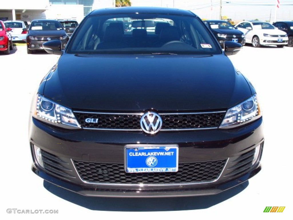 2014 Jetta GLI Autobahn - Deep Black Pearl Metallic / Titan Black photo #2