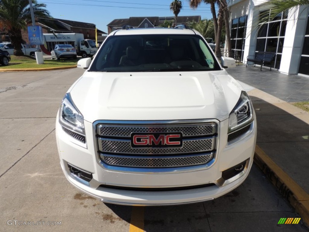 2013 Acadia Denali - White Diamond Tricoat / Cocoa Dune photo #2