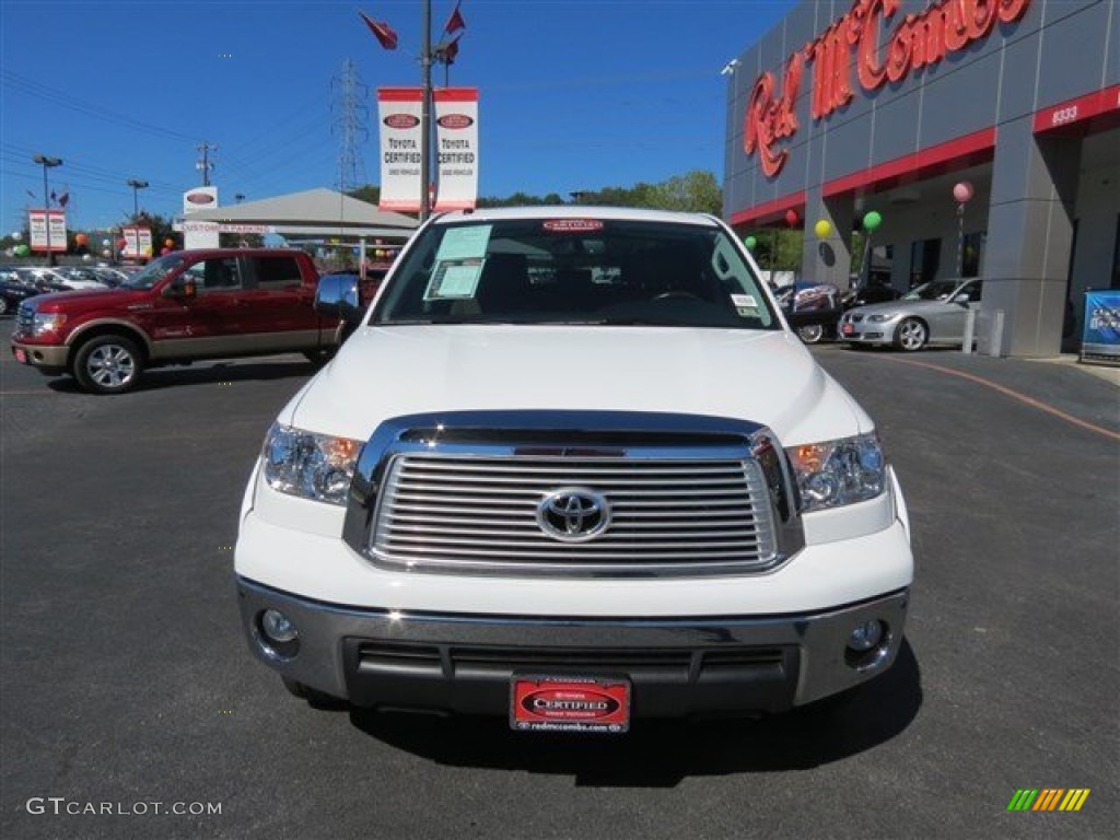2013 Tundra Limited CrewMax 4x4 - Super White / Red Rock photo #2