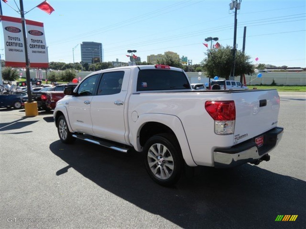 2013 Tundra Limited CrewMax 4x4 - Super White / Red Rock photo #5