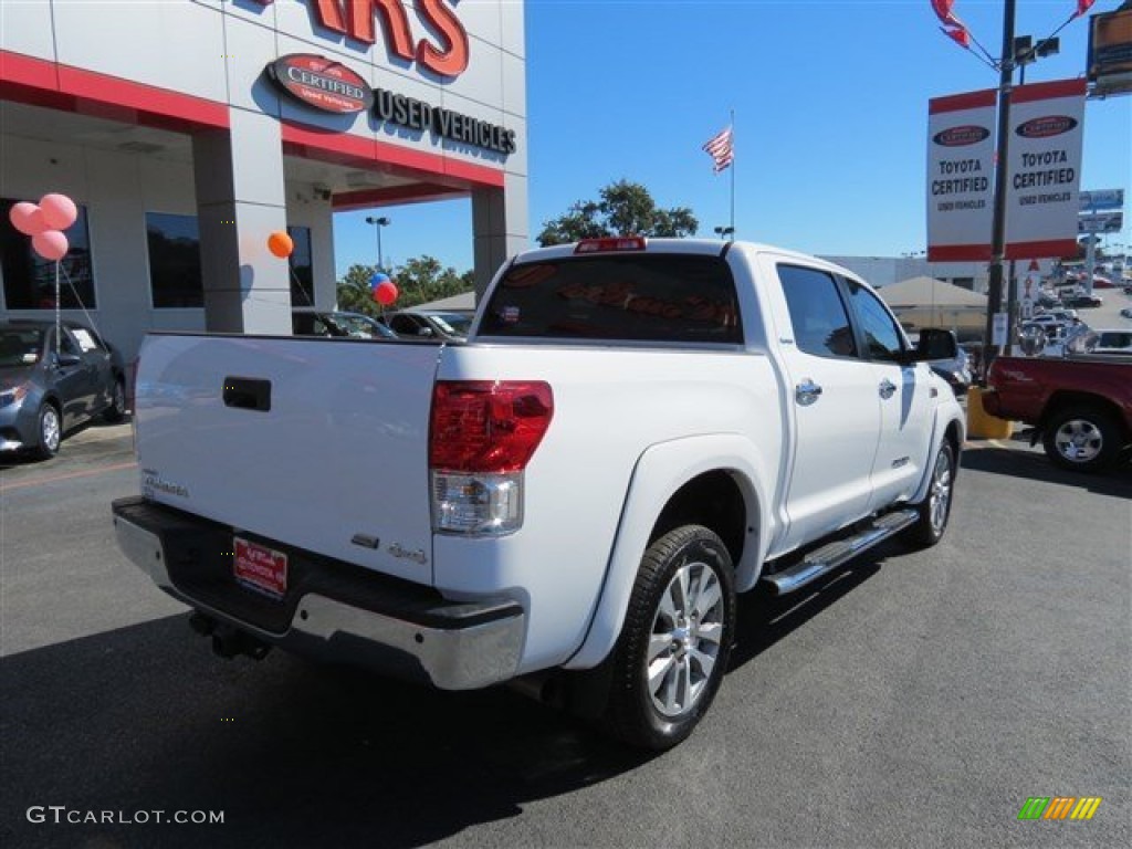 2013 Tundra Limited CrewMax 4x4 - Super White / Red Rock photo #7