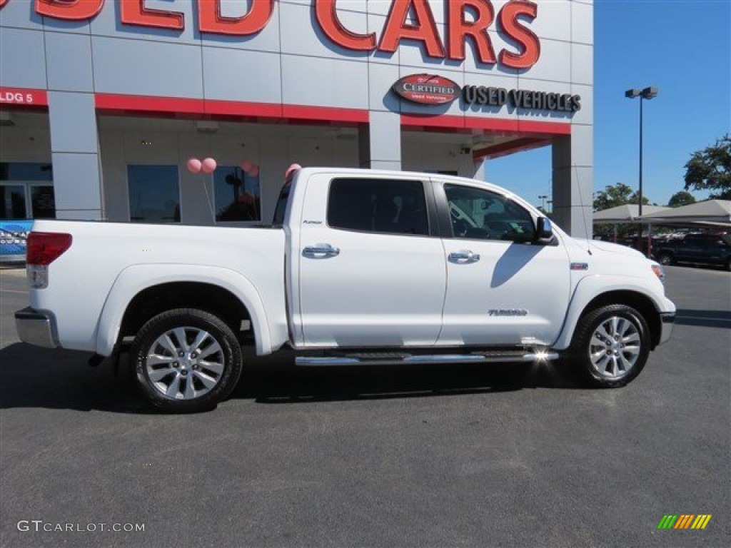 2013 Tundra Limited CrewMax 4x4 - Super White / Red Rock photo #8