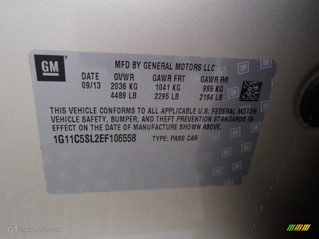 2014 Malibu LT - Champagne Silver Metallic / Cocoa/Light Neutral photo #20