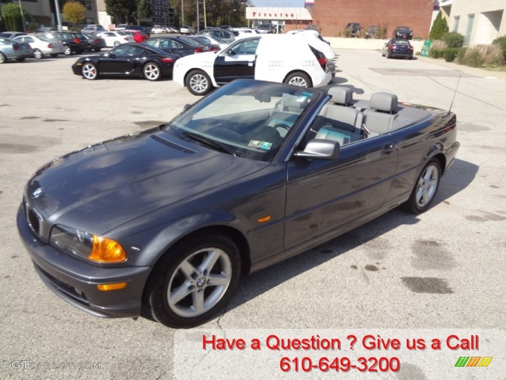 2003 3 Series 325i Convertible - Jet Black / Grey photo #6