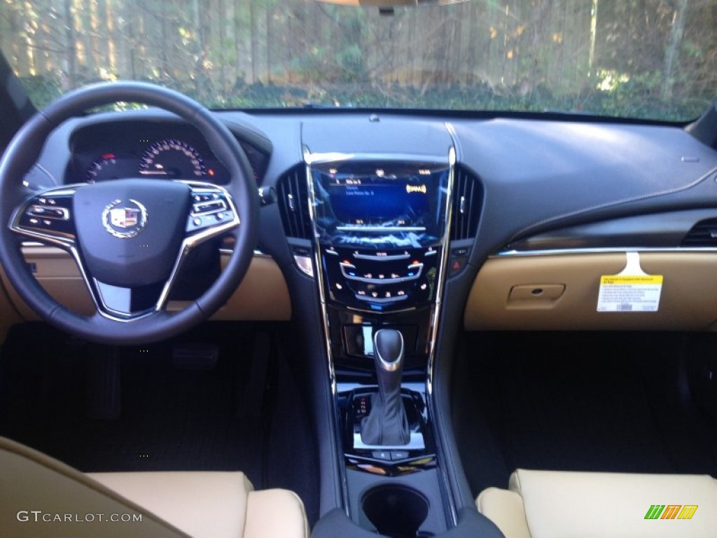 2014 Cadillac ATS 2.0L Turbo Caramel/Jet Black Dashboard Photo #87215982