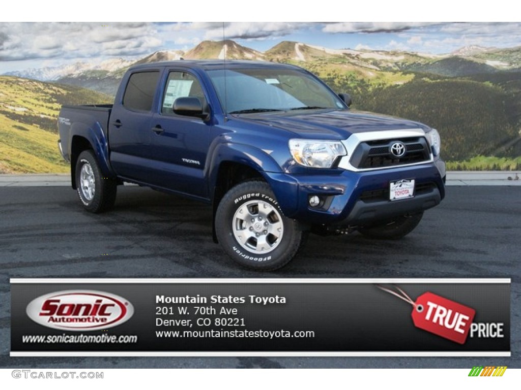 2014 Tacoma V6 TRD Double Cab 4x4 - Blue Ribbon Metallic / Graphite photo #1