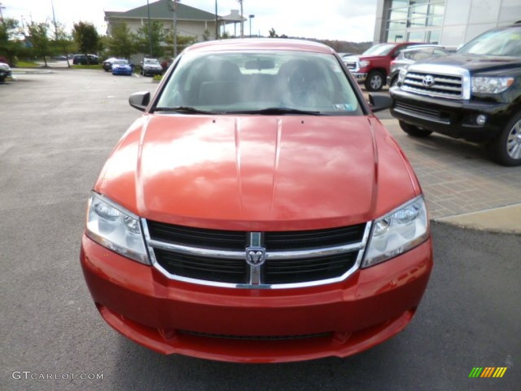 2008 Avenger SXT - Sunburst Orange Pearl / Dark Slate Gray/Light Slate Gray photo #2