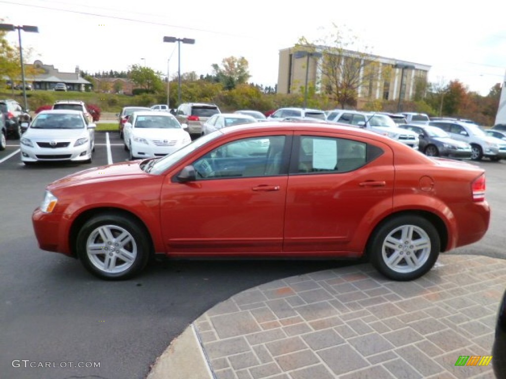 2008 Avenger SXT - Sunburst Orange Pearl / Dark Slate Gray/Light Slate Gray photo #4