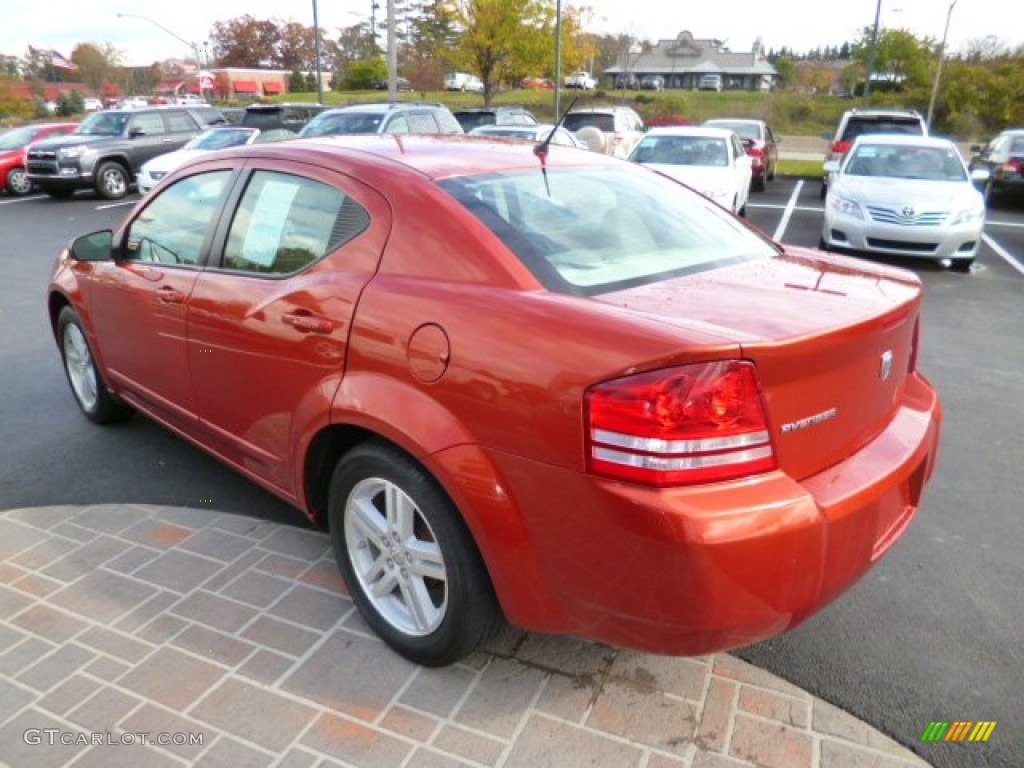 2008 Avenger SXT - Sunburst Orange Pearl / Dark Slate Gray/Light Slate Gray photo #5