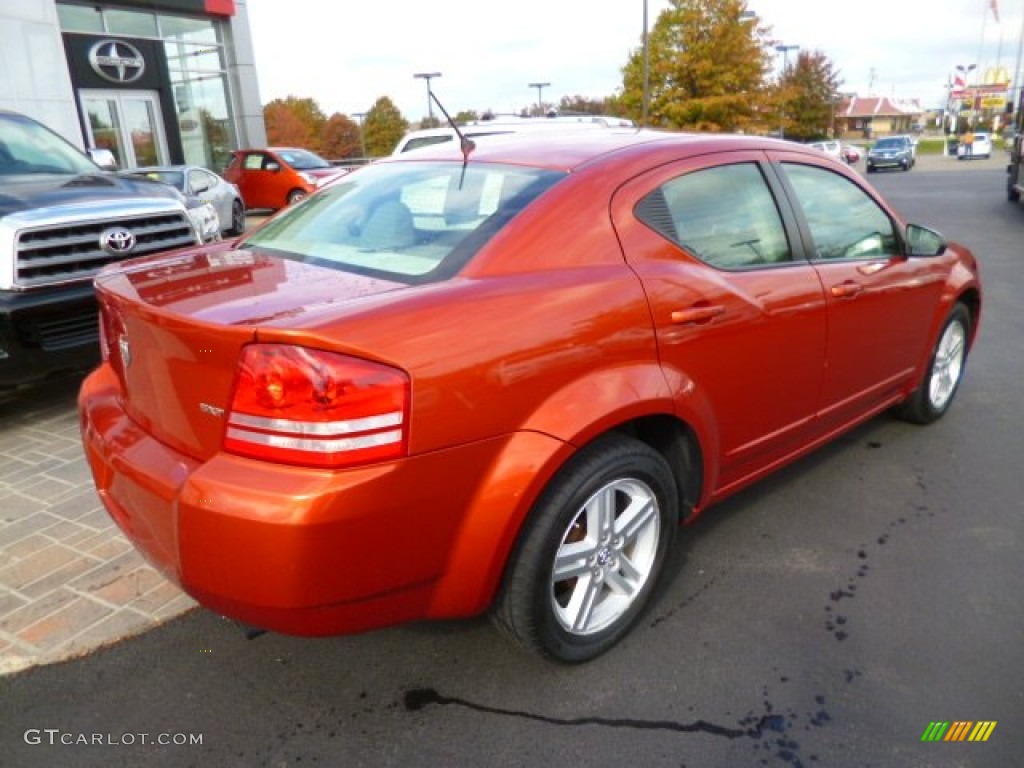 2008 Avenger SXT - Sunburst Orange Pearl / Dark Slate Gray/Light Slate Gray photo #7