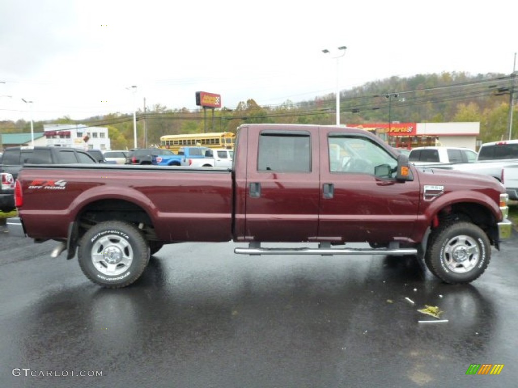2010 F350 Super Duty XLT Crew Cab 4x4 - Royal Red Metallic / Medium Stone photo #7
