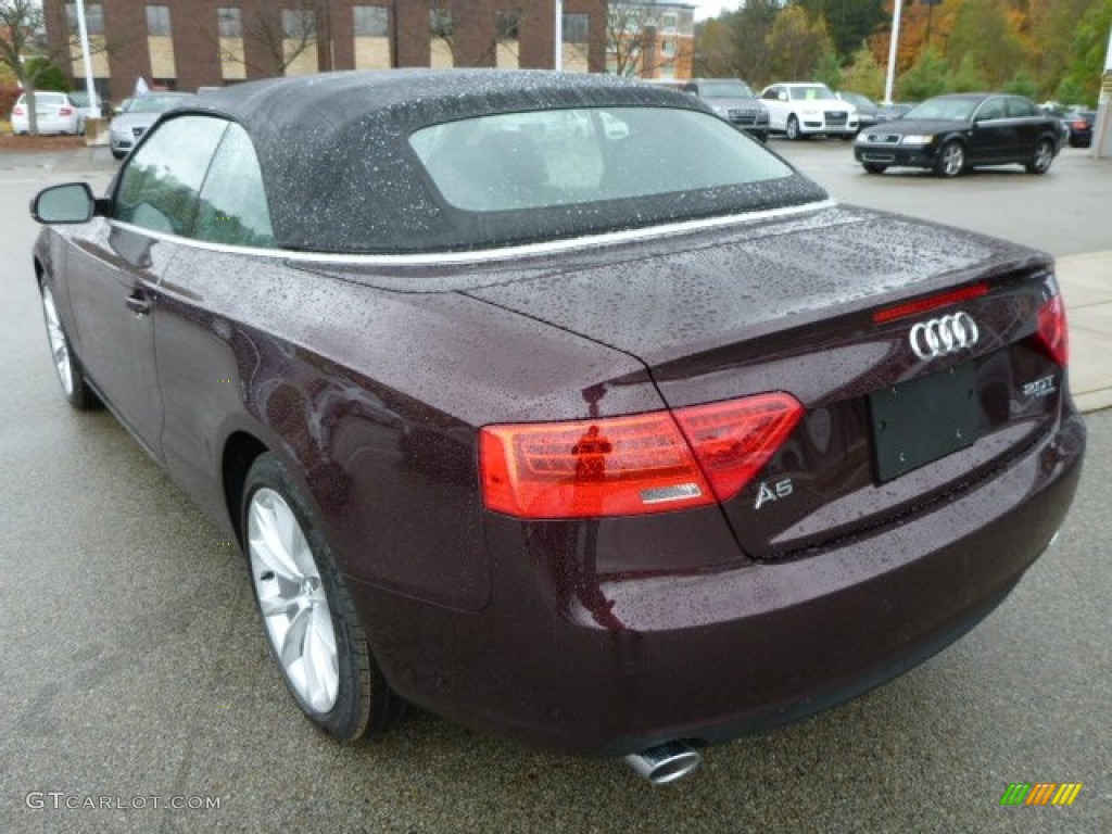 2014 A5 2.0T quattro Cabriolet - Shiraz Red Metallic / Black photo #2