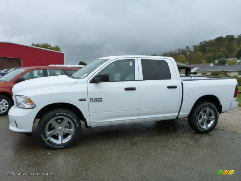 2014 1500 Tradesman Crew Cab 4x4 - Bright White / Black/Diesel Gray photo #2