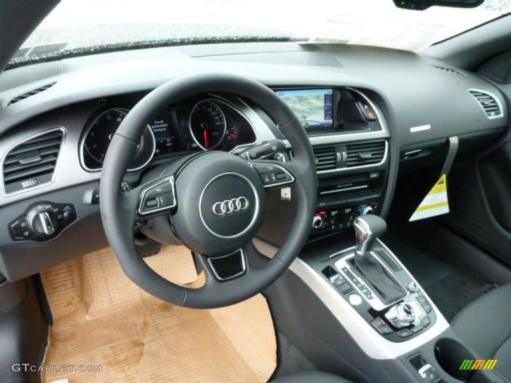 2014 Audi A5 2.0T quattro Cabriolet Black Dashboard Photo #87217848