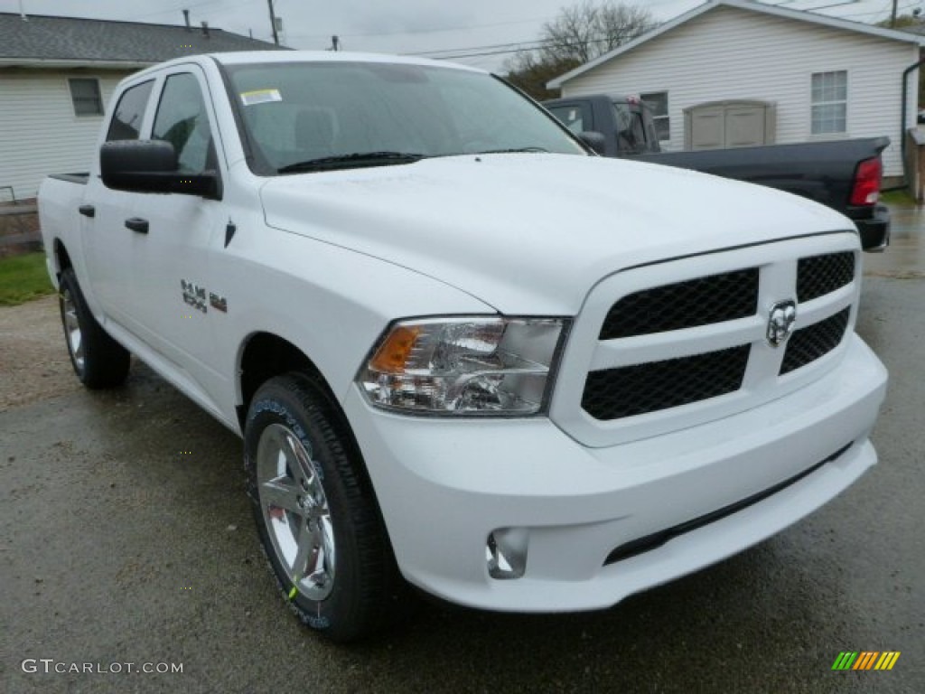 2014 1500 Tradesman Crew Cab 4x4 - Bright White / Black/Diesel Gray photo #7