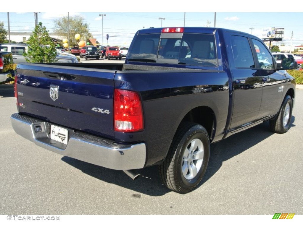 2014 1500 SLT Crew Cab 4x4 - True Blue Pearl Coat / Black/Diesel Gray photo #5