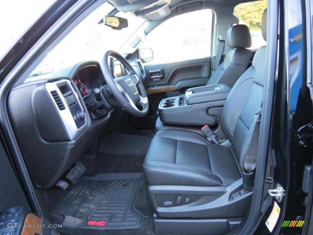 Jet Black Interior 2014 GMC Sierra 1500 SLT Double Cab Photo #87220104