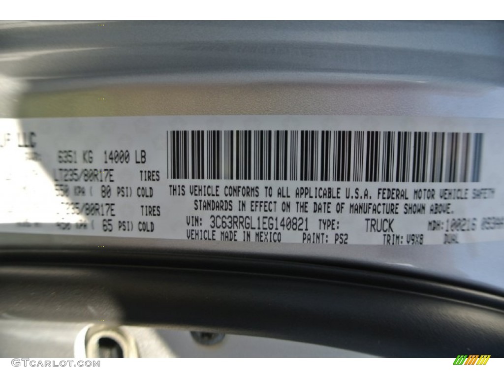 2014 3500 Color Code PS2 for Bright Silver Metallic Photo #87220980