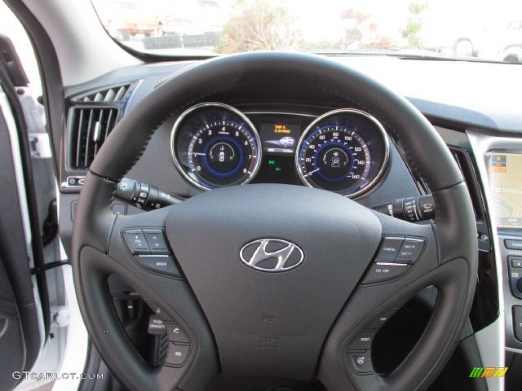 2014 Sonata Limited - Pearl White / Black photo #17