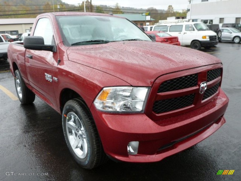 Deep Cherry Red Crystal Pearl 2014 Ram 1500 Express Regular Cab 4x4 Exterior Photo #87221949